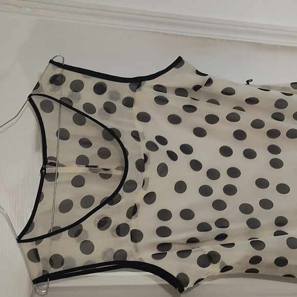 Elegant Black Polka Dot Dress - Picture 2 of 4